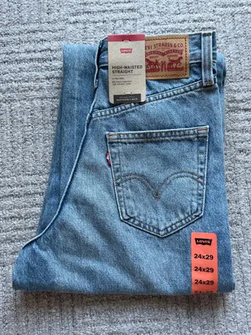 [새상품] Levi's 하이웨스트 스트레이트 데님 W24 L29