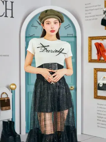 Darich 리본 로고 티셔츠