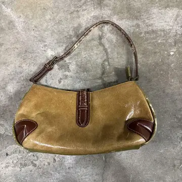 90s vintage leather hobo hand bag Y2K
