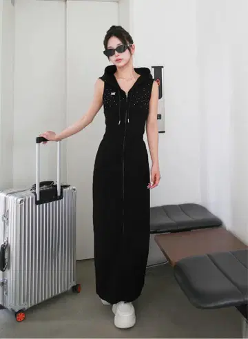 다리치 샤이니 맨투맨 롱 원피스