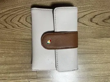 아놀드 파머 3단 폴더형 지갑 화이트/브라운