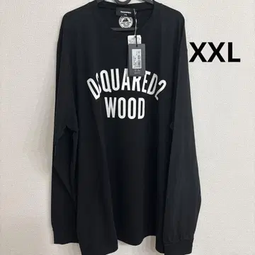 블랙 2XL 사이즈 DSQUARED2 WOOD 롱 T