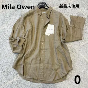 미사용 새상품 Mila Owen 커프스 디자인 린넨 셔츠 프랑스제