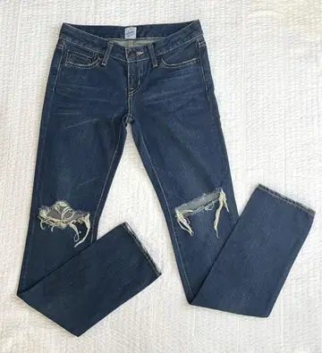 MOUSSY 스키니 데님  컷팅  데미지  사이즈 1