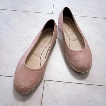 ecco 에코 천연 가죽 발레 슈즈 23cm