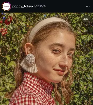 Leschats 귀걸이 점포 한정 아사기뇨 poppy