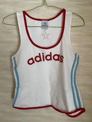 adidas 탱크탑 S 화이트/레드/블루