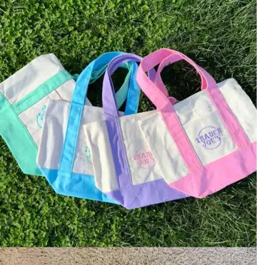 새상품, TRADER JOE'S 파스텔 미니 토트백