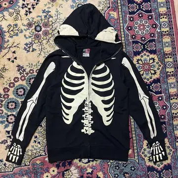 archive skull fullzip hoodie y2k