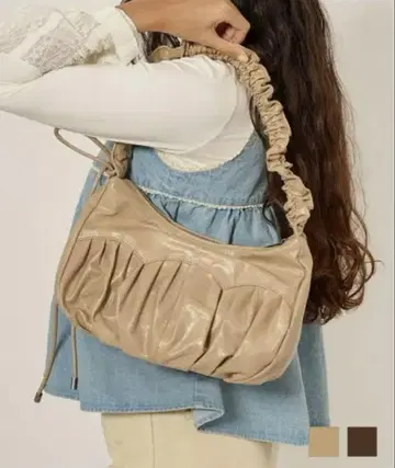 멀티 웨이 플리츠 인조 가죽 백 TINA: JOJUN