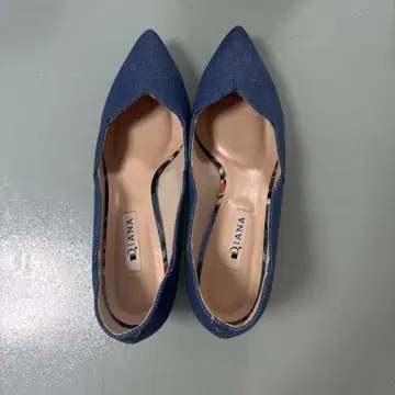 다이애나 데님 블루 스틸레토 펌프스 25cm