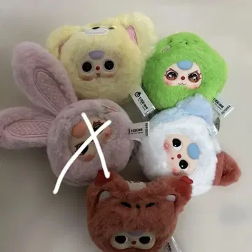 babythree 봉제 인형 키링 5개
