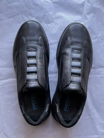 GEOX respira 25cm 블랙 슬립온 가죽