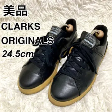 새상품급 클락스 오리지널스 가죽 스니커즈 24.5cm 블랙 Clarks