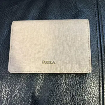 FURLA 핑크 베이지 두겹 명함지갑