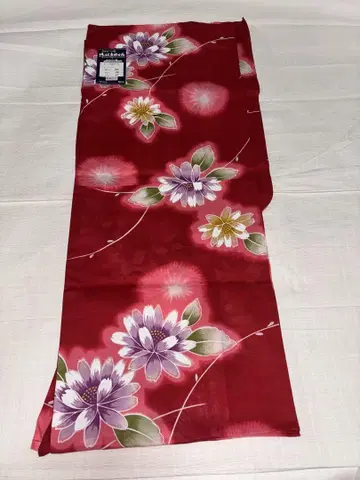 유카타 기모노 레트로 빨간색
