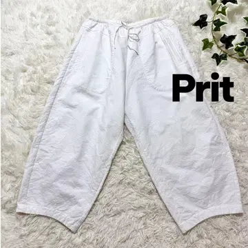 Prit 프릿 화이트 벌룬 팬츠 코튼 100%