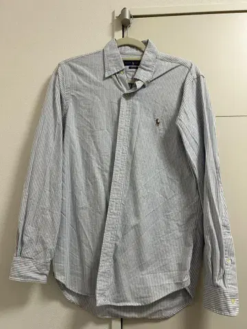 Ralph Lauren 블루 화이트 스트라이프 긴팔 셔츠