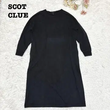s.1014 [ 스콧 클럽 ] 긴팔 티셔츠 롱 원피스 블랙