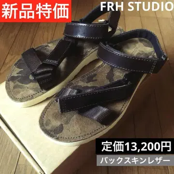 미사용 새상품 FRH STUDIO 샌들 천연 가죽 백스킨 카모플라쥬
