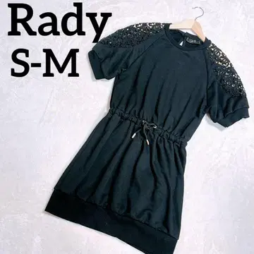 Rady 레이디 미니 원피스 레이스 허리 절개 블랙 S-M