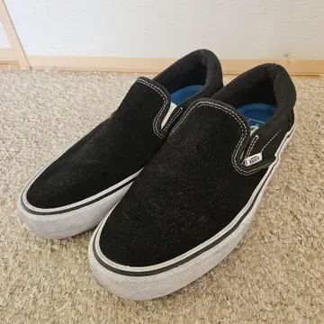 Vans 블랙 스웨이드 슬립온