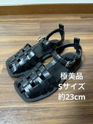 Ungrid 언그리드 블랙 뜨개질 샌들 23cm S 사이즈