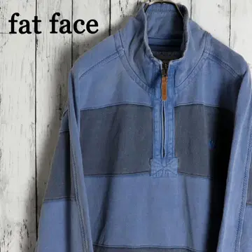 영국 FatFace 패트페이스 절개 보더 하프 지퍼