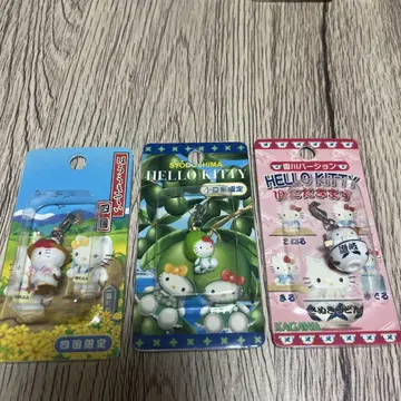 고토치 키티 시코쿠 카가와 쇼도시마 한정 마스코트 헬로키티 3세트