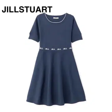 [새상품급] 네이비 반팔 무릎 기장 원피스 JILLSTUART 니트