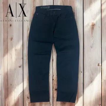 07M065 ARMANI EXCHANGE 블랙 데님 스트레이트 청바지