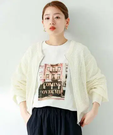 URBAN RESEARCH Sonny Label 지퍼 메쉬 가디건