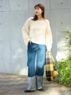 새상품 Oriens JOURNAL STANDARD 롤업 데님