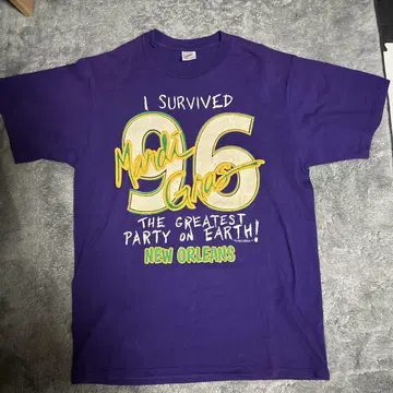 I Survived Mardi Gras 96 티셔츠 L