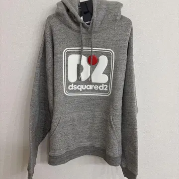 M DSQUARED2 로고 그레이 후드티