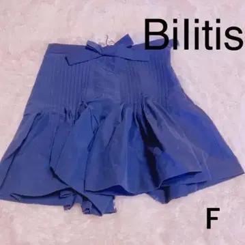 [미사용 새상품] Bilitis 큐롯 팬츠 숏 리본 네이비 F