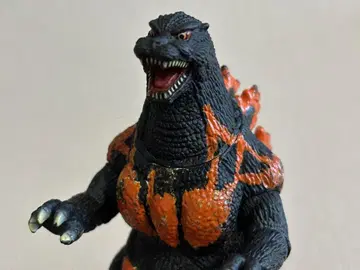 버닝 고질라 고질라 피규어 블랙과 오렌지 약 15cm