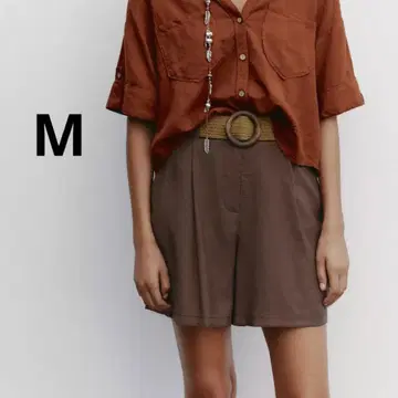 ZARA 자라 다트 & 벨트 버뮤다 팬츠