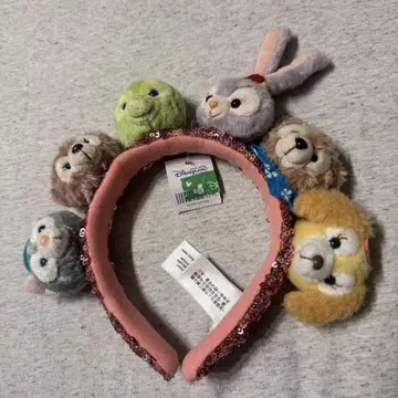 디즈니 더피프렌즈 봉제 인형 머리띠