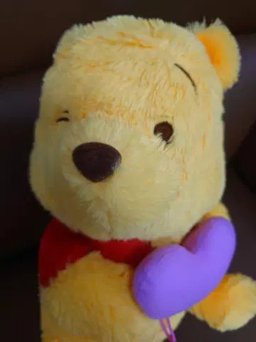 푸우 봉제 인형 하트 포함
