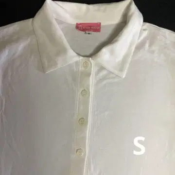 OTTIMO BPRACCIO 화이트 피케 셔츠 5부 소매 S 이탈리아제