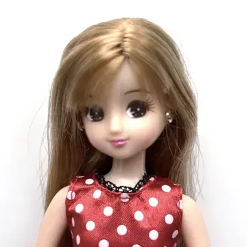 리카짱 인형 본체 빨간 도트 드레스
