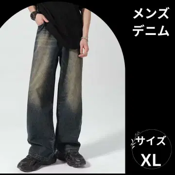 배기 데님 워시드 데님 빈티지 XL