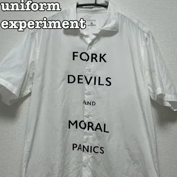 레어 uniform experiment 반팔 셔츠 화이트 SOPH
