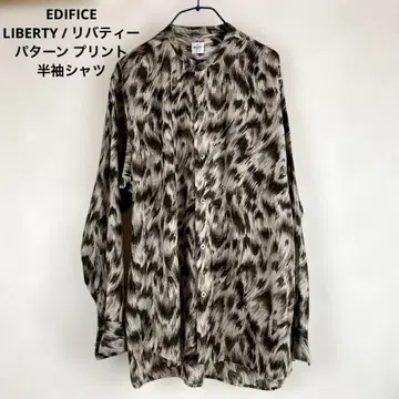 EDIFICE LIBERTY / 리버티 패턴 프린트 반팔 셔츠 M