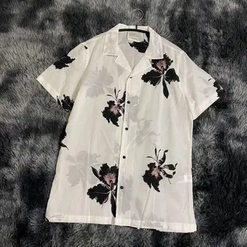 새상품급 ZARA MAN 자라 거즈 셔츠 반팔 오픈 카라 S