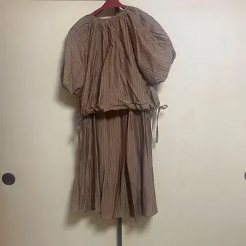 브라운 스트라이프 셋업