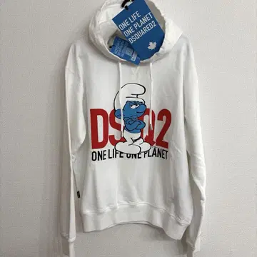 M 화이트 DSQUARED2 스머프 SMURFS 후드티