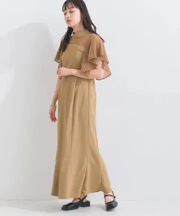 terrace 드레스 쉬폰 플리츠 프릴 원피스 2차 모임 결혼식 새상품