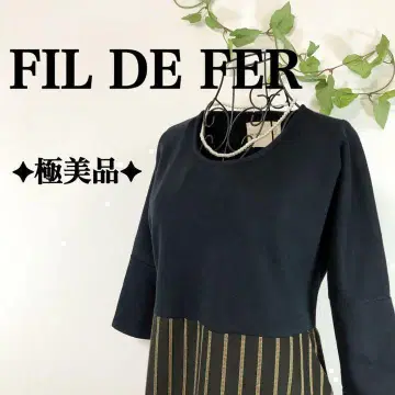 컨디션 최상 고급스러운 FIL DE FER 절개 이소재 원피스